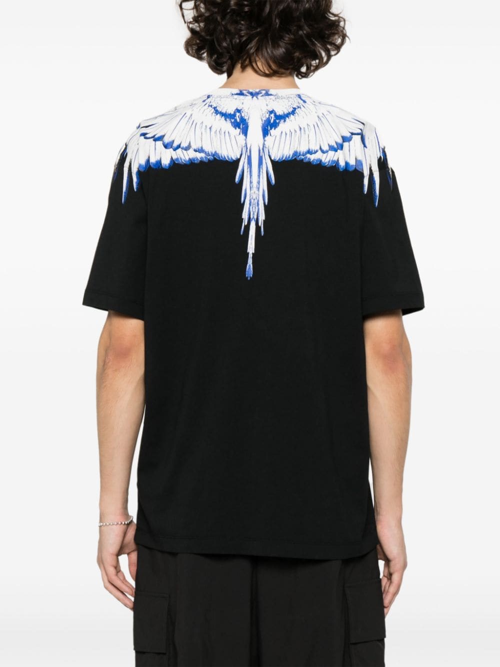 Shop Marcelo Burlon County Of Milan Icon Wings-print Cotton T-shirt In Schwarz
