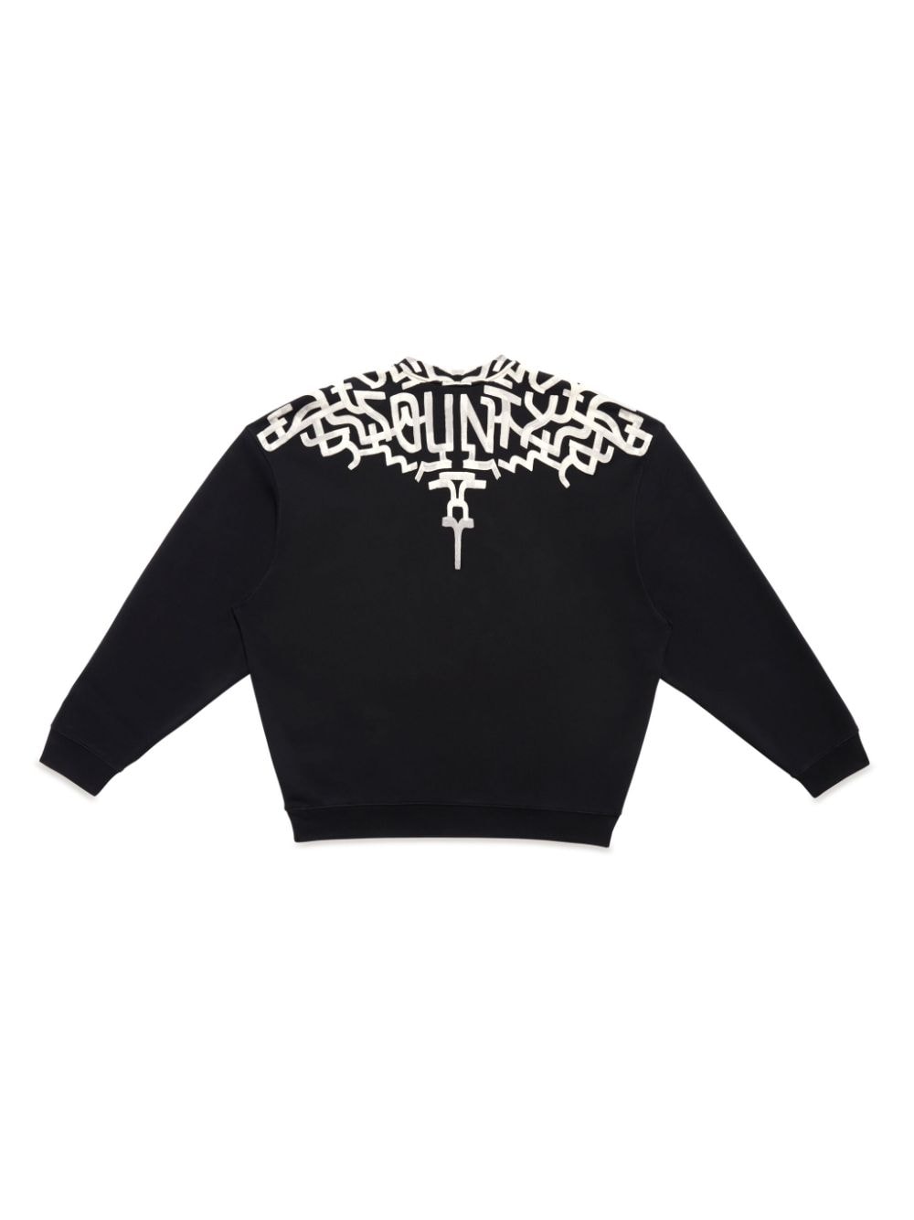 Marcelo Burlon County of Milan Katoenen sweater met print en ronde hals Zwart