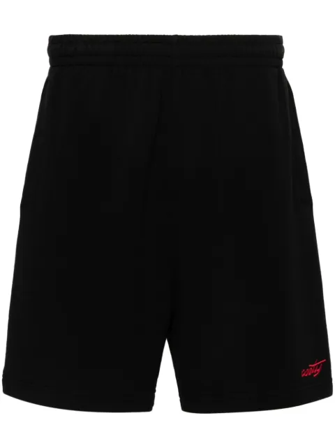 Marcelo Burlon County of Milan logo-embroidered cotton track shorts