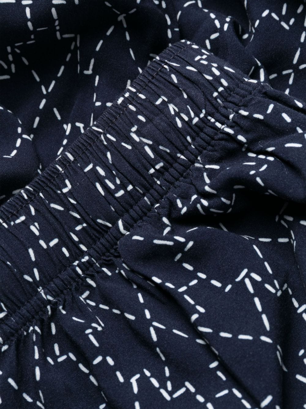 Shop Marcelo Burlon County Of Milan Stitch Cross-print Pajama Trousers In Blue