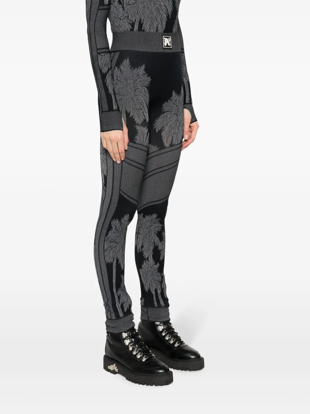 Palm Angels Legging met print Zwart