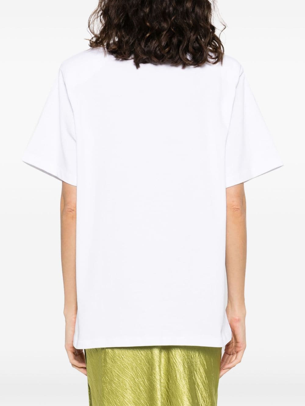 Shop Rotate Birger Christensen Logo-embroidered Organic Cotton T-shirt In White