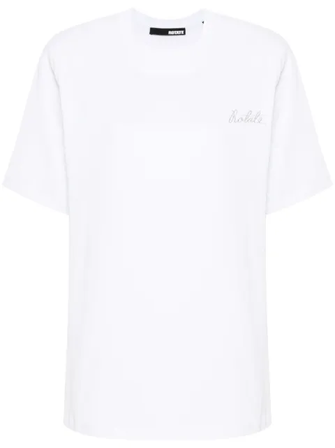 ROTATE BIRGER CHRISTENSEN logo-embroidered organic cotton T-shirt