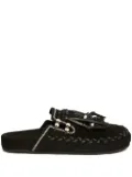 Alanui The Journey suede mules - Black