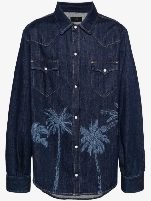 Alanui chemise en coton à imprimé graphique