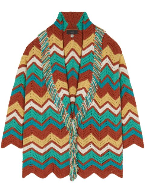 Alanui Kaleidoscopic chevron knit cardigan Women