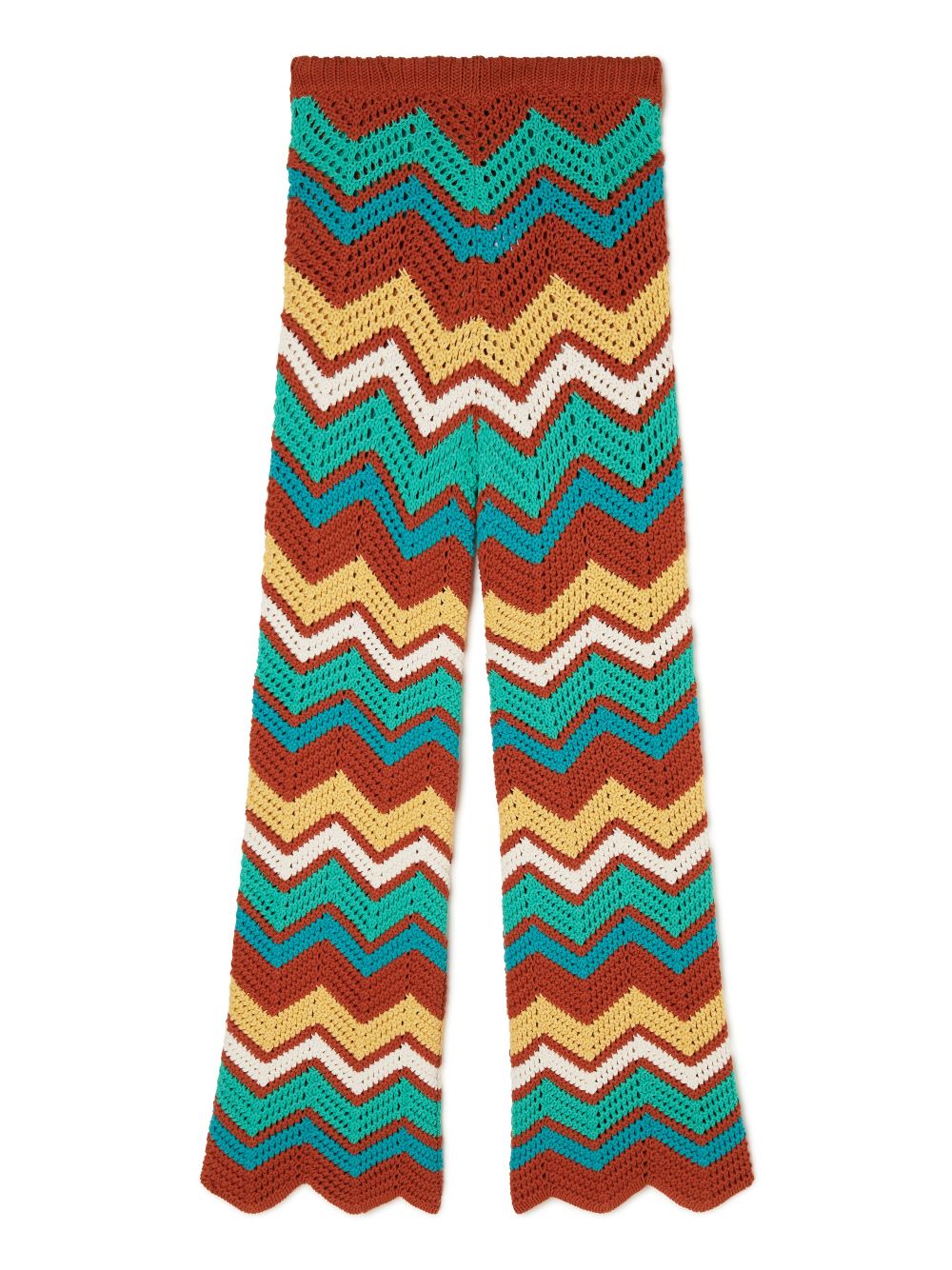 Alanui Kaleidoscopic chevron knit trousers Women