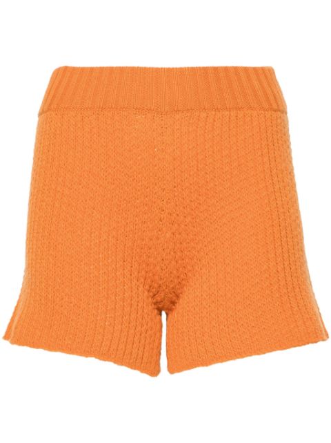 Alanui Finest ribbed-knit shorts Women