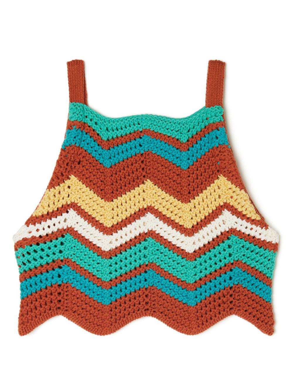 Alanui Kaleidoscopic chevron knit top Women