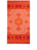 Alanui Icon jacquard virgin-wool blanket - Orange