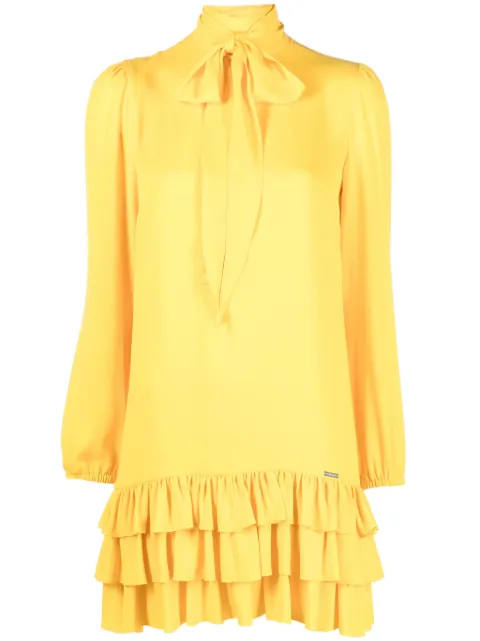 DSQUARED2 robe courte à col lavallière