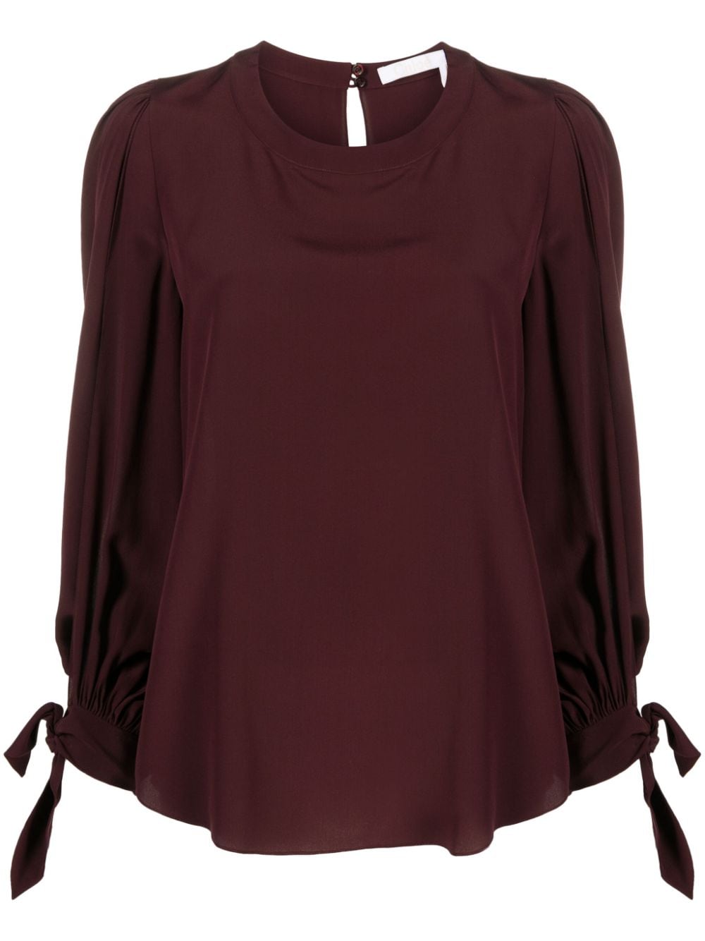 CHLOÉ LONG-SLEEVE SILK BLOUSE