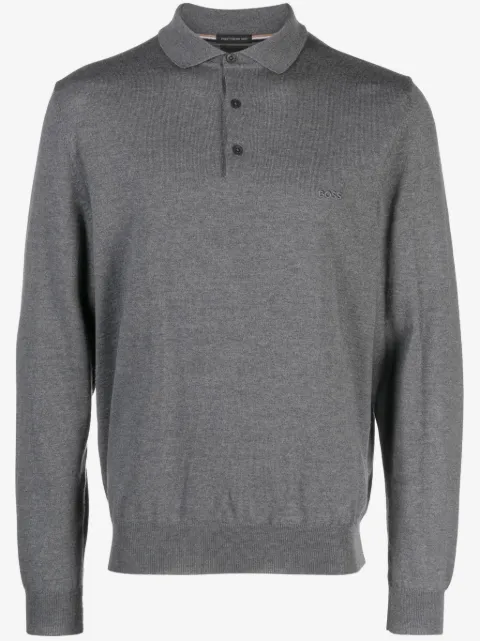 BOSS polo à logo brodé 