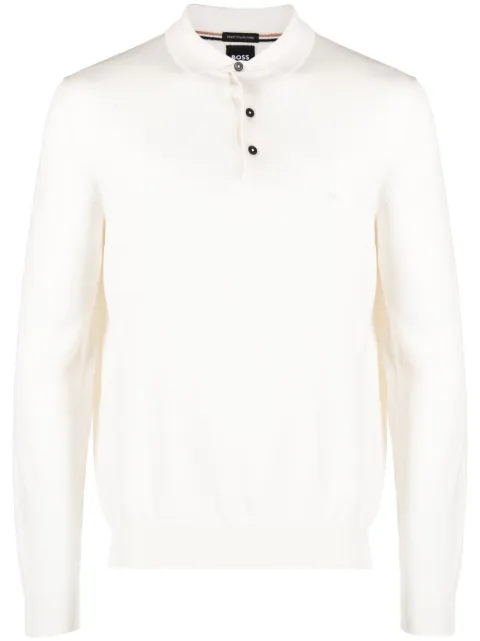 BOSS playera tipo polo con logo bordado