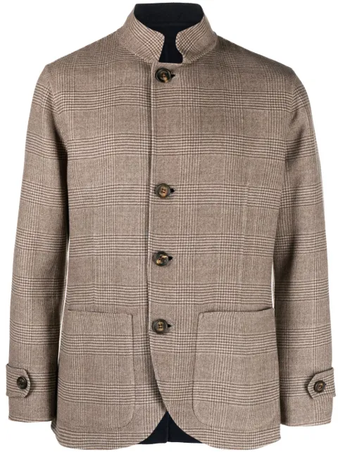 Eleventy Prince of Wales-pattern wool jacket