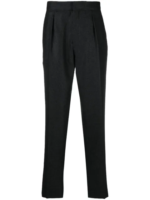 Zegna felted tapered-leg trousers