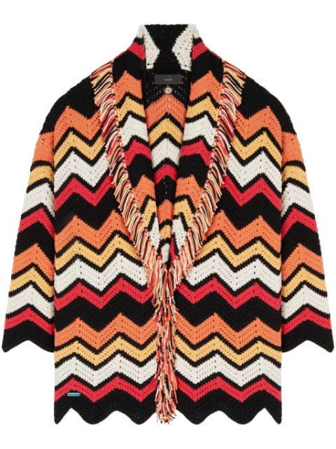 Alanui Kaleidoscopic chevron knit cardigan Women