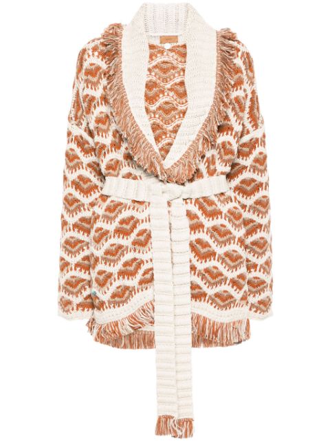 Alanui Hawa Mahal patterned-intarsia cardigan Women