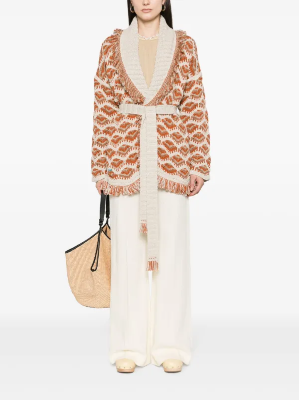 Alanui Cardigan Hawa Mahal à Motif En Intarsia Tons Neutres