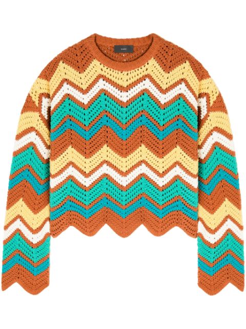 Alanui Kaleidoscopic chevron knit jumper Women