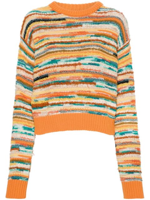 Alanui Madurai striped intarsia-knit jumper Women