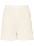 Alanui Lush Nature knitted shorts - Neutrals