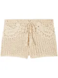 Alanui Conch Shell woven cotton shorts - Neutrals