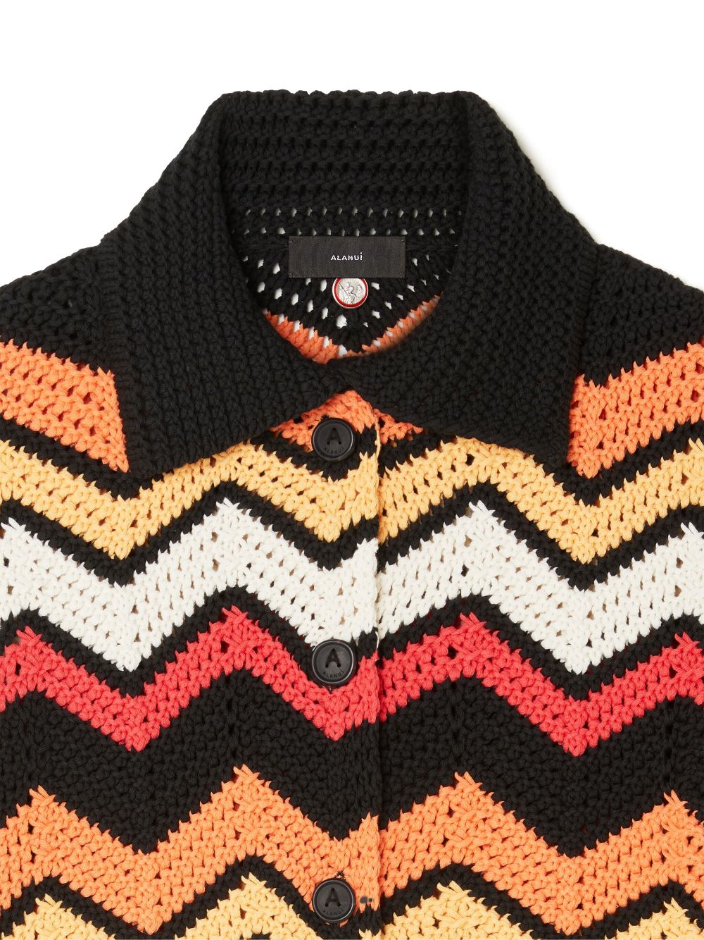 Alanui Kaleidoscopic chevron knitted jacket Women