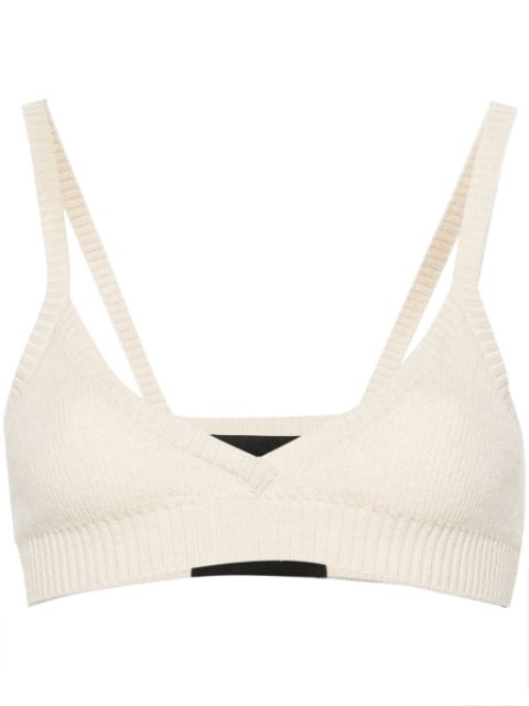 Alanui ribbed triangle bralette Women