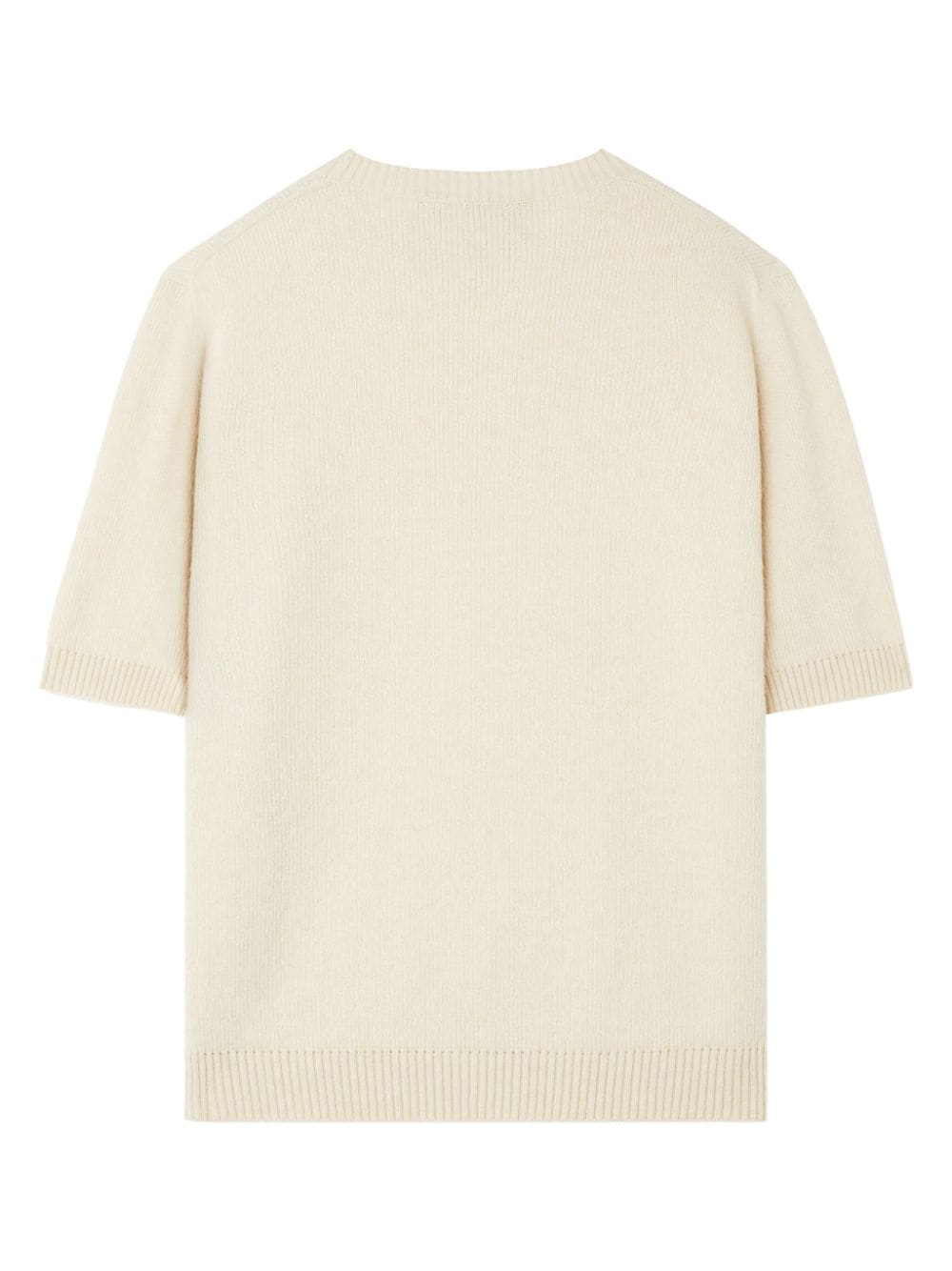 Shop Alanui A Finest Knit Ribbed T-shirt In Nude