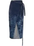 Alanui Jungle Toile de Jouy denim skirt - Blue