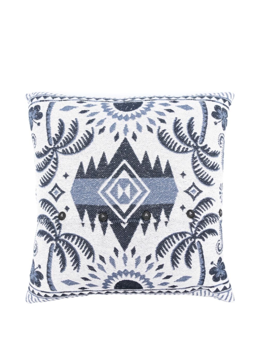 Shop Alanui Lush Nature Cotton Cushion In Blau