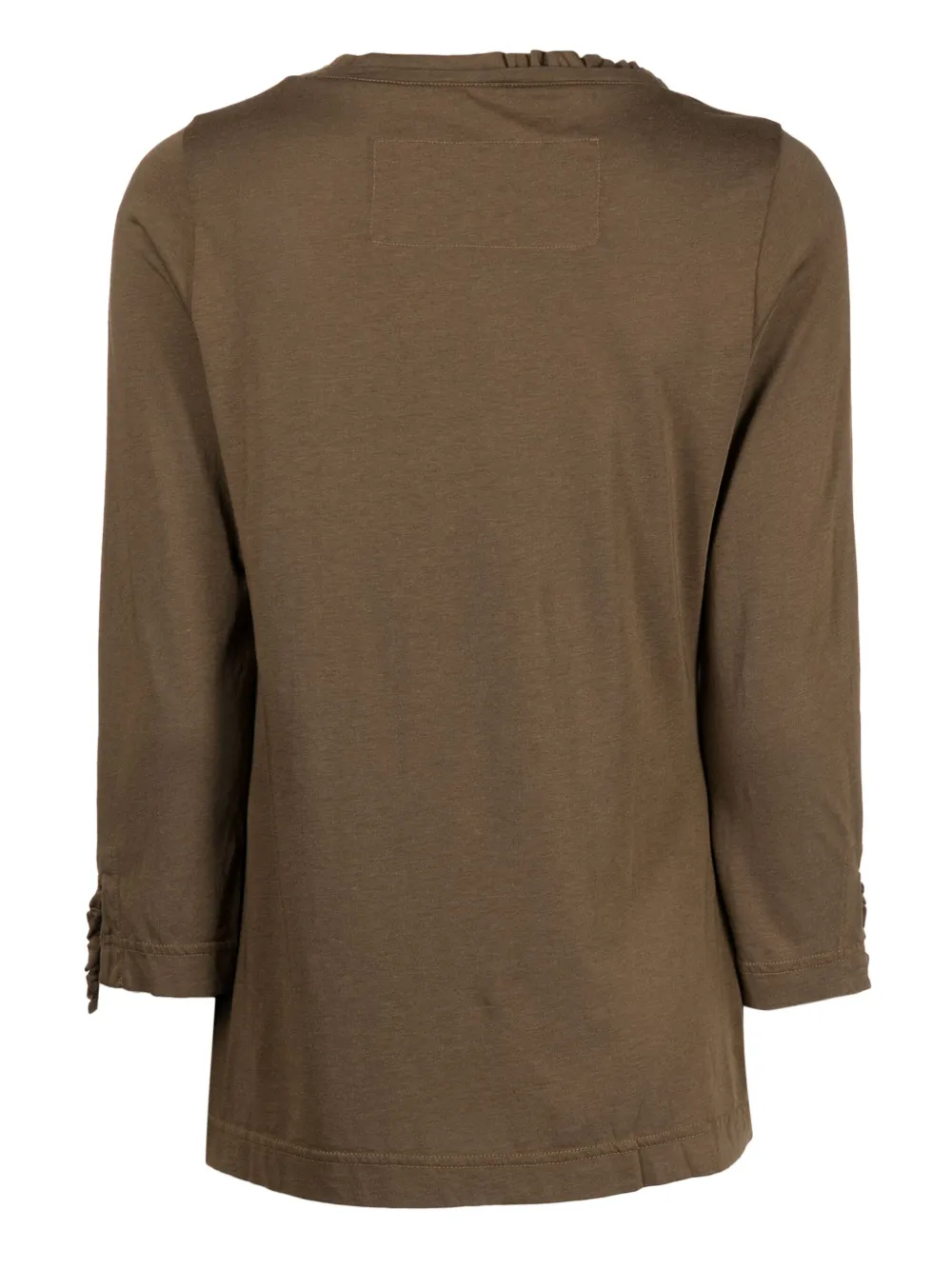 Rundholz ruffle-trimmed jersey top - Bruin