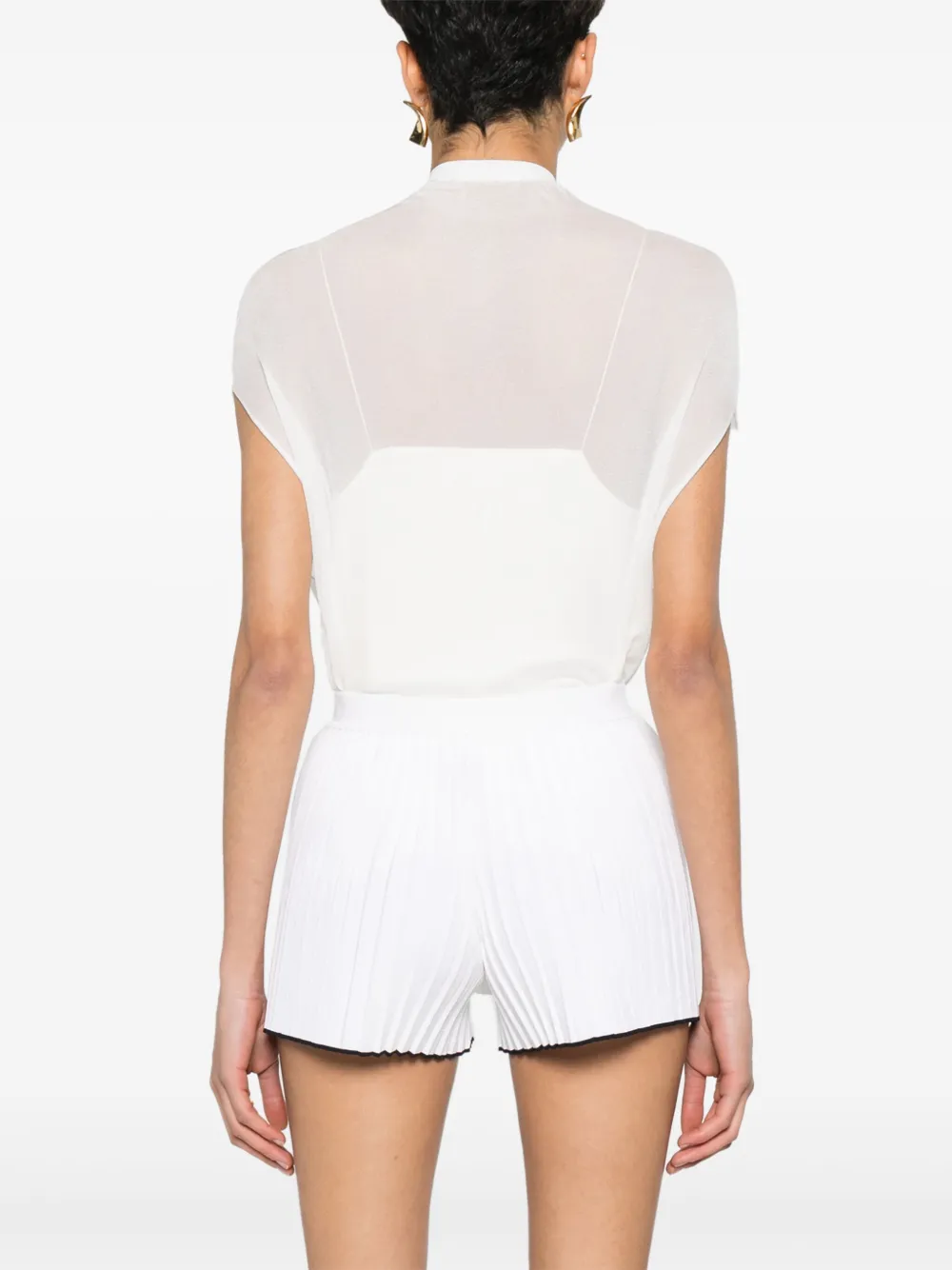 Jacquemus Le Short Pralu Logo Mini Shorts In White