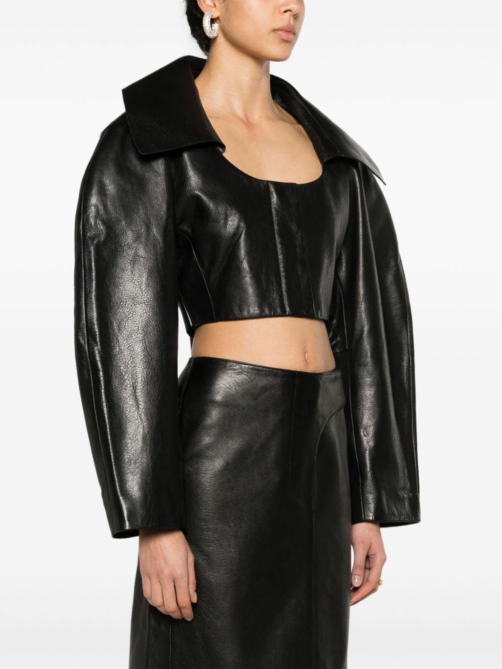 Jacquemus La Veste Obra Cuir leather jacket Women