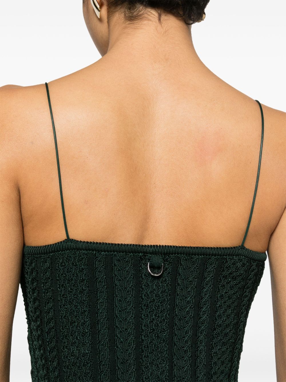 Shop Jacquemus Le Haut Bela Ribbed-knit Top In Green