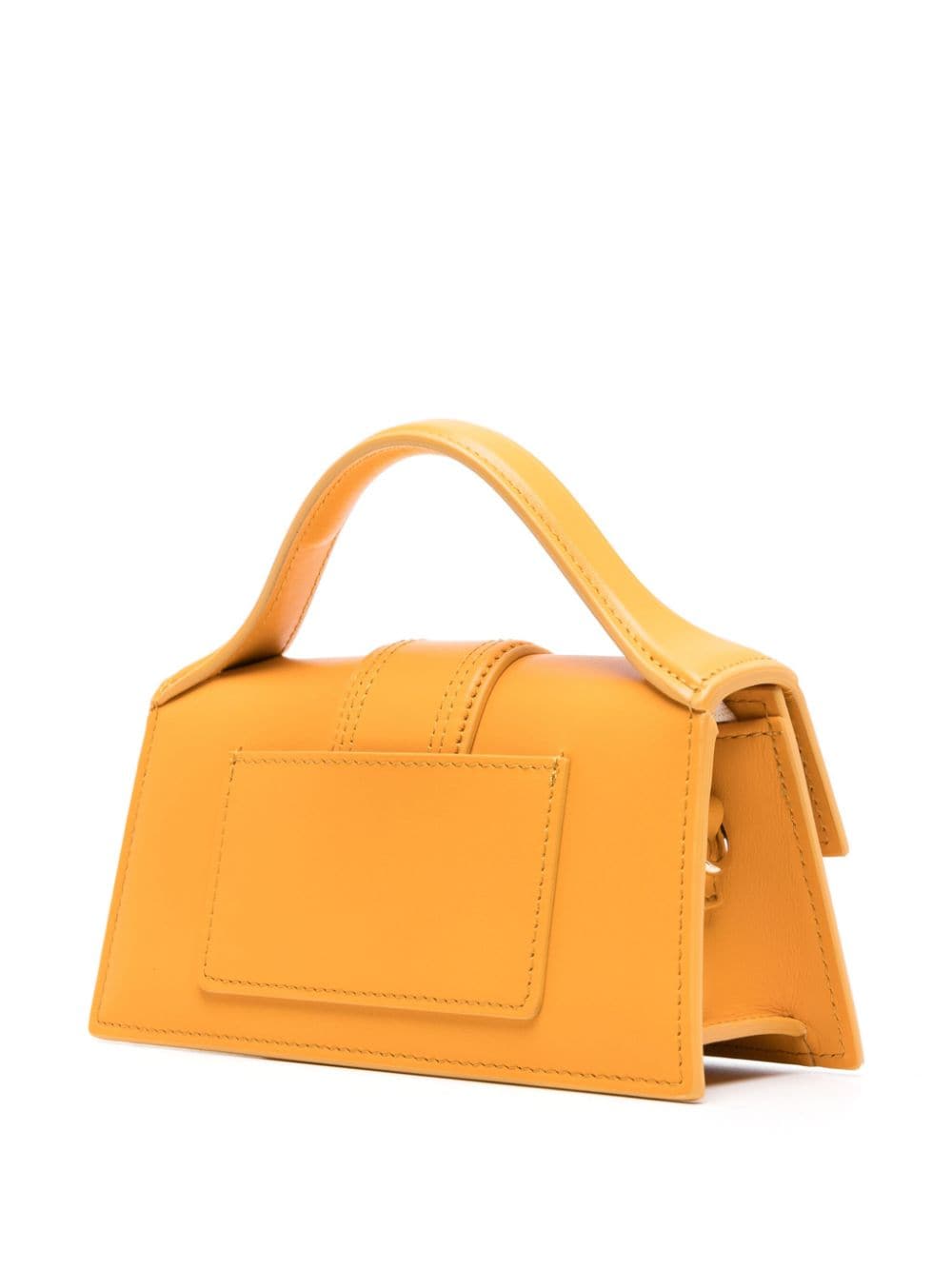 Shop Jacquemus Le Bambino Leather Tote Bag In Yellow
