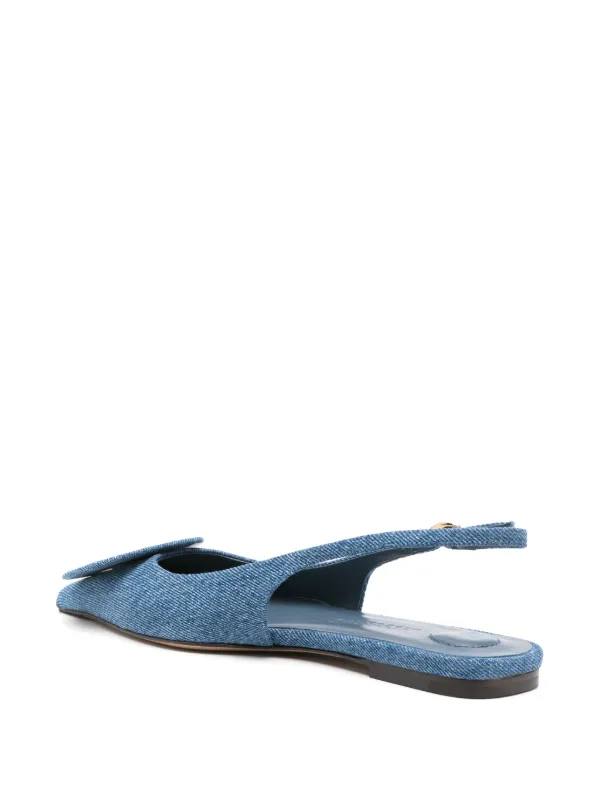 Jacquemus Les Slingback Duelo Plates Ballerina Shoes | Blue