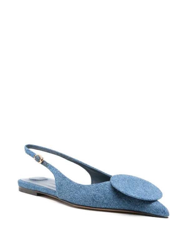 Jacquemus Les Slingback Duelo Plates Ballerina Shoes | Blue