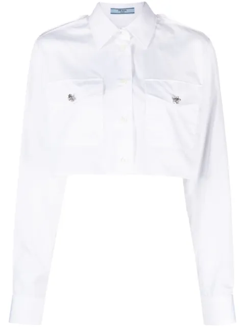 Prada camisa con detalles de cristal