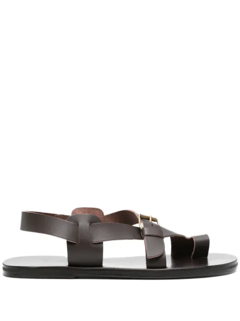 Ancient Greek Sandals Paris flat leather sandals