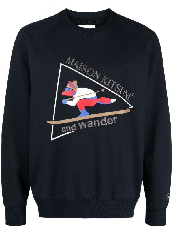 Maison Kitsuné x And Wander スウェットシャツ - Farfetch