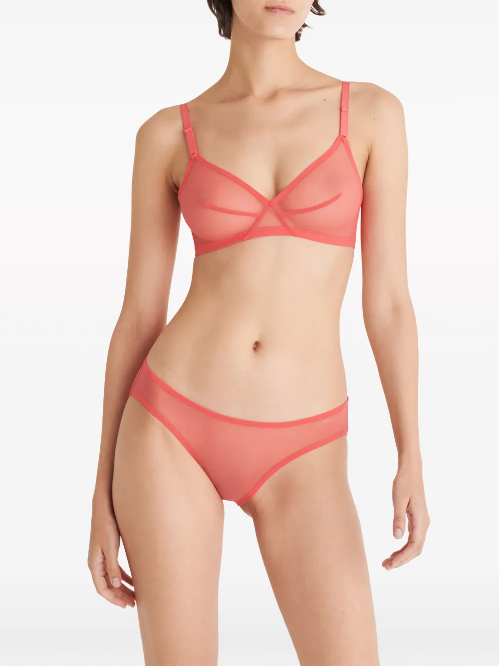 Shop Eres Bel Triangle Bra In Pink