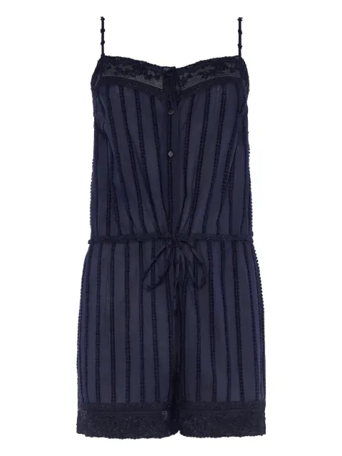 ERES Pastel lace-detailing playsuit