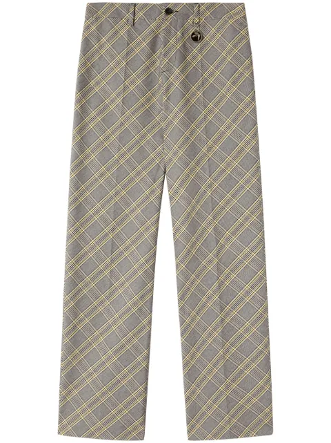 AMBUSH pantalones rectos con cuadros estampados
