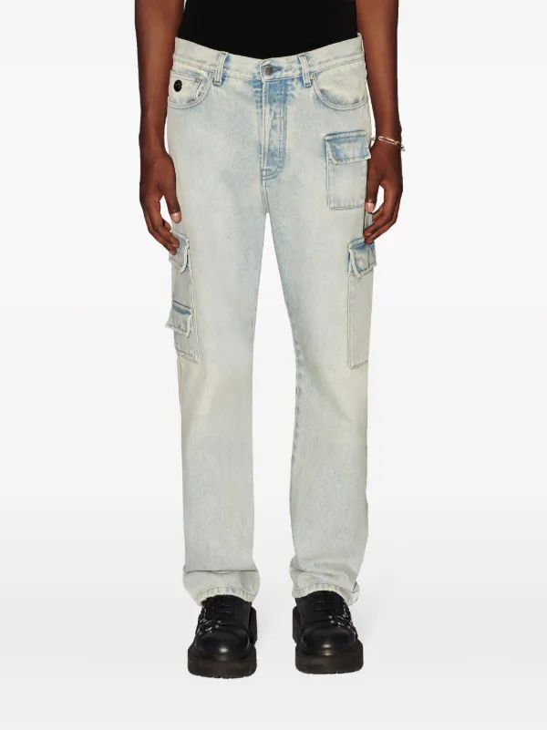 AMBUSH straight-leg Cargo Jeans | Blue | FARFETCH