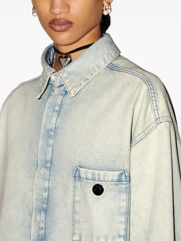 AMBUSH logo-appliqué Denim Jacket | Blue | FARFETCH JO AMBUSH logo-appliqué Denim Jacket | Blue | FARFETCH JO