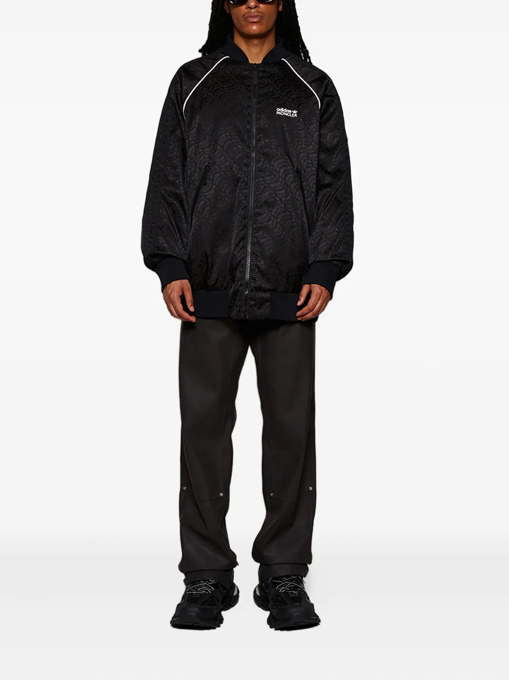 Moncler x adidas Seelos bomberjack Zwart