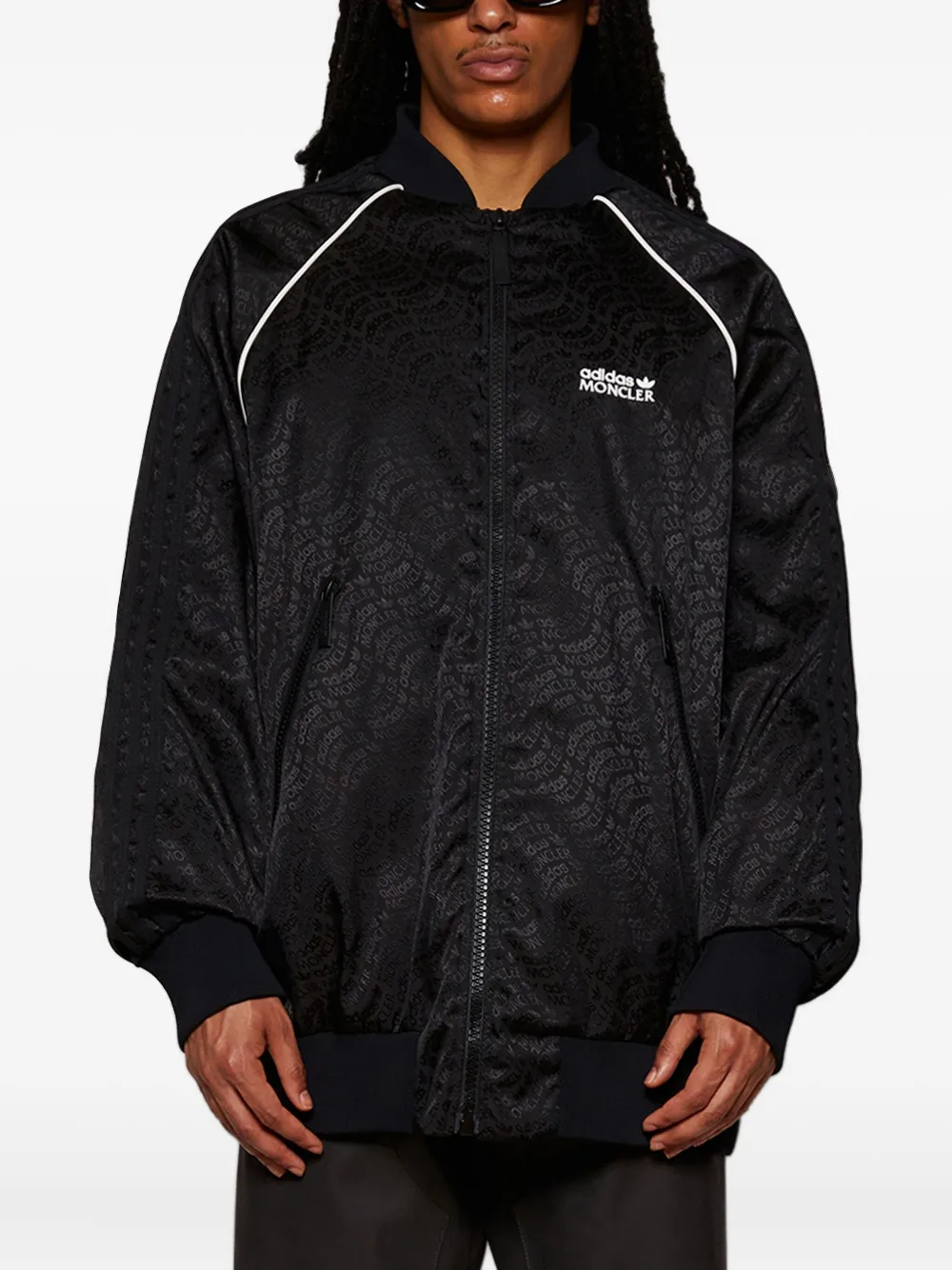 Moncler x adidas Seelos bomberjack Zwart
