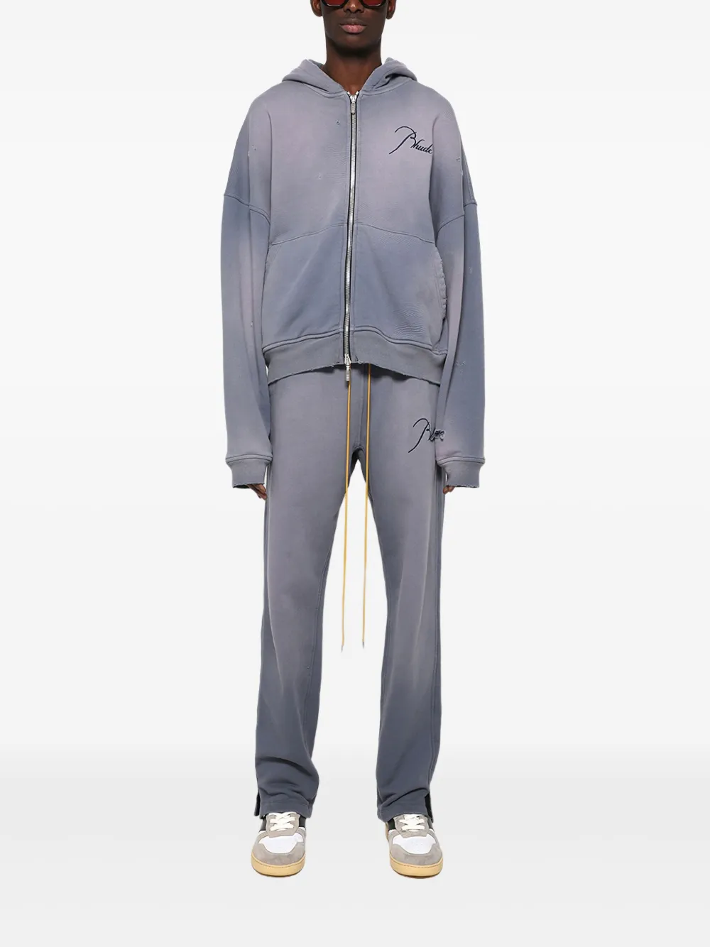RHUDE Trainingsbroek met geborduurd logo - Grijs